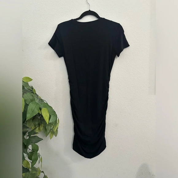 Aritzia Babaton Covet Ruched Mini Dress . second-skin stretch Sz M - Picture 3 of 5